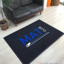 Siyah zeminli mavi logolu paspas P4905 Siyah zeminli mavi logolu paspas P4905