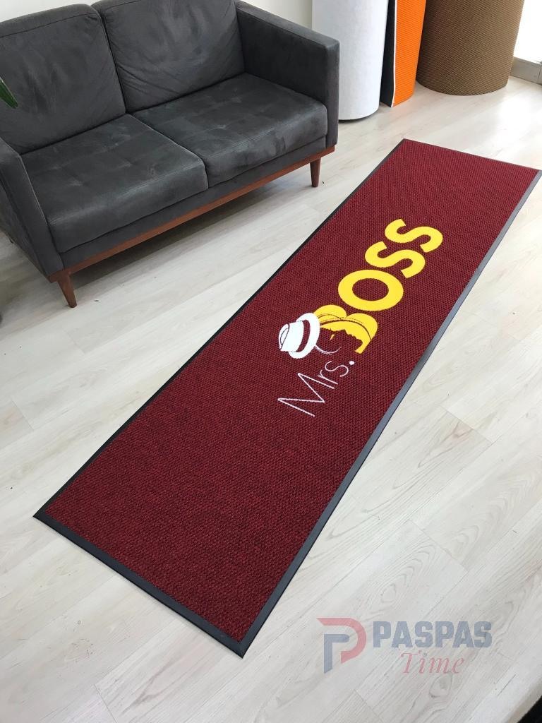 Bordo zeminli sarı logolu paspas P4932 Bordo zeminli sarı logolu paspas P4932