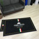 Siyah zeminli sarı çerçeveli logolu paspas P7197