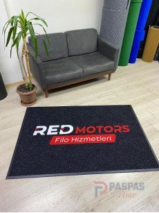 Siyah zeminli pembe logolu paspas P7540